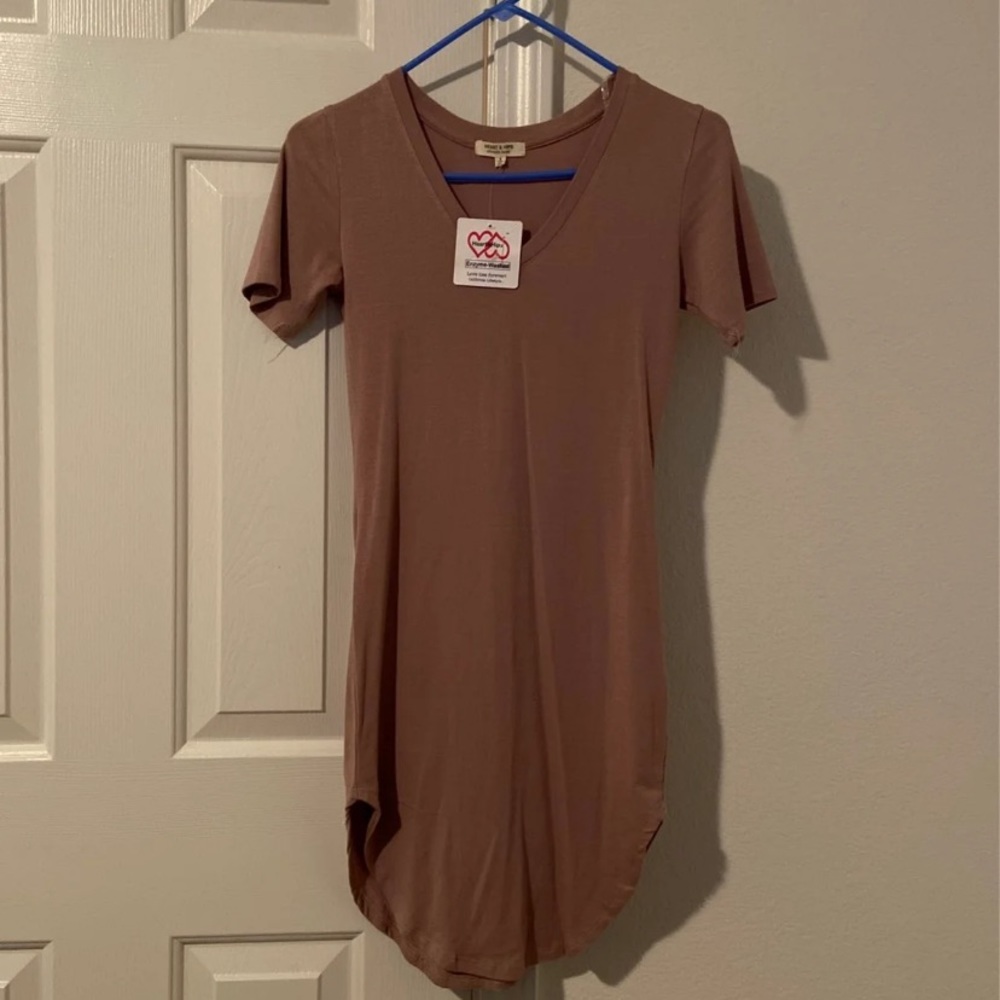 Pink T-shirt dress